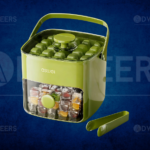 2-in-1 Manual Ice Cube Tray with Storage Bin